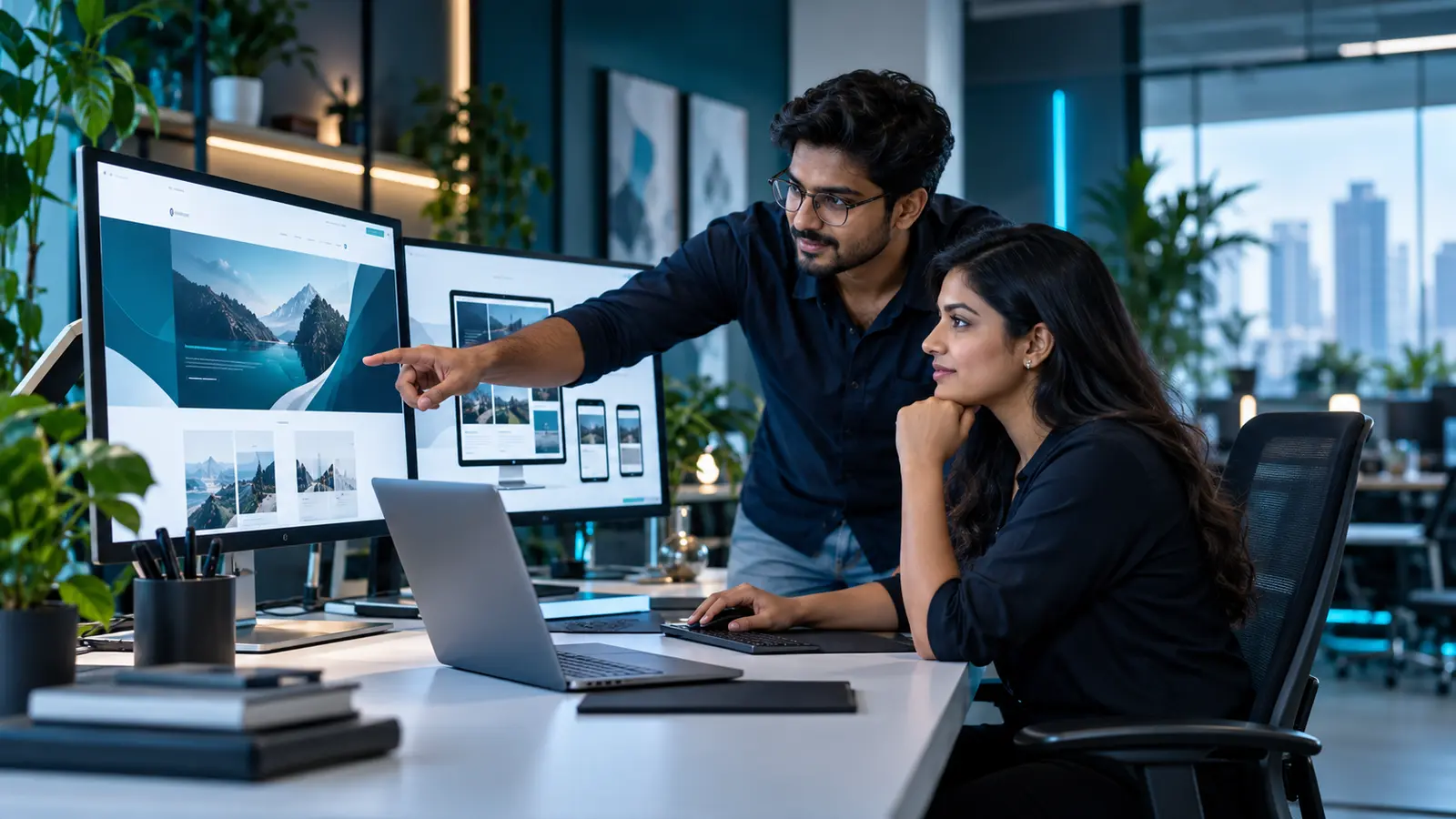 Indian digital team planning a website experience